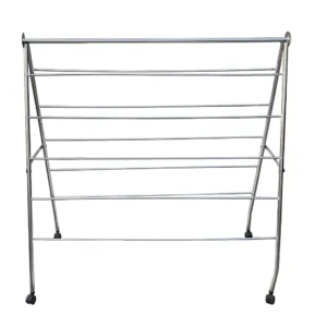 Stainless Steel A-Type Cloth Drying Stand 4 Feet Width with Wheels Urban Bageecha Ludhiana